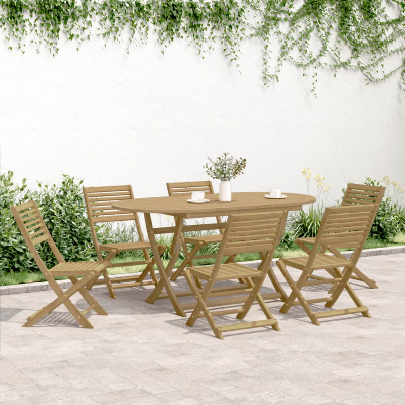 Gartenstühle 6 Stk. Klappbar 48,5x61,5x87 cm Massivholz Akazie