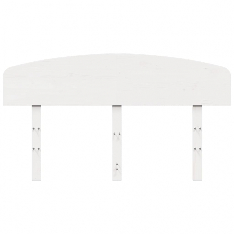 Kopfteil Weiß 150 cm Massivholz Kiefer