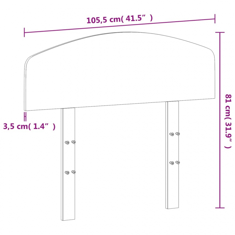 Kopfteil Wachsbraun 100 cm Massivholz Kiefer