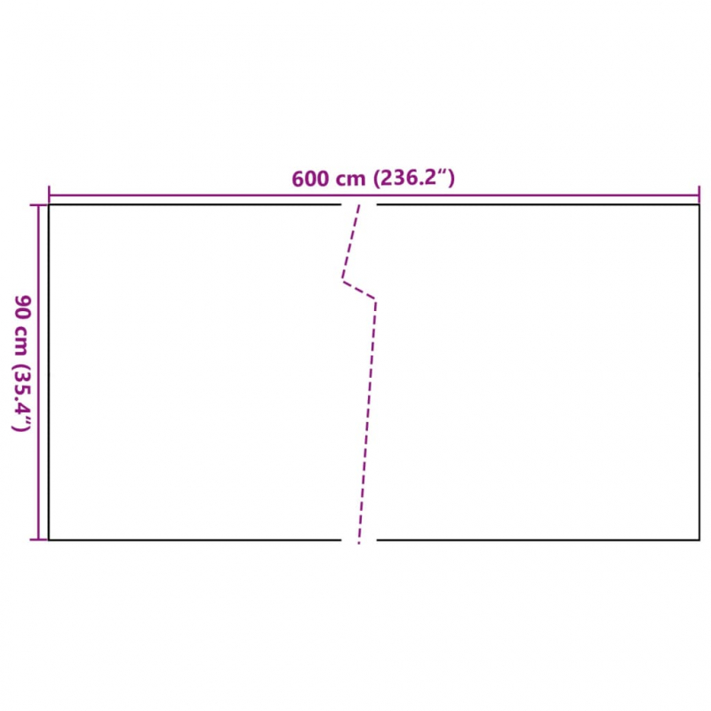 Balkon-Sichtschutz Braun und Schwarz 600x90 cm Poly Rattan