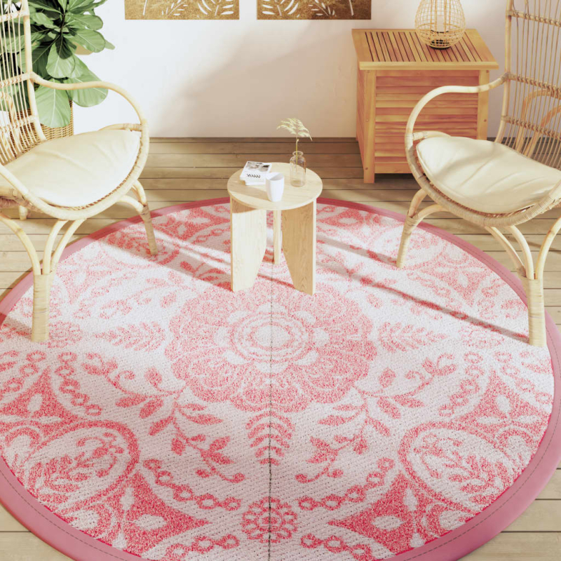 Outdoor-Teppich ARAKIL Rosa Ø200 cm PP