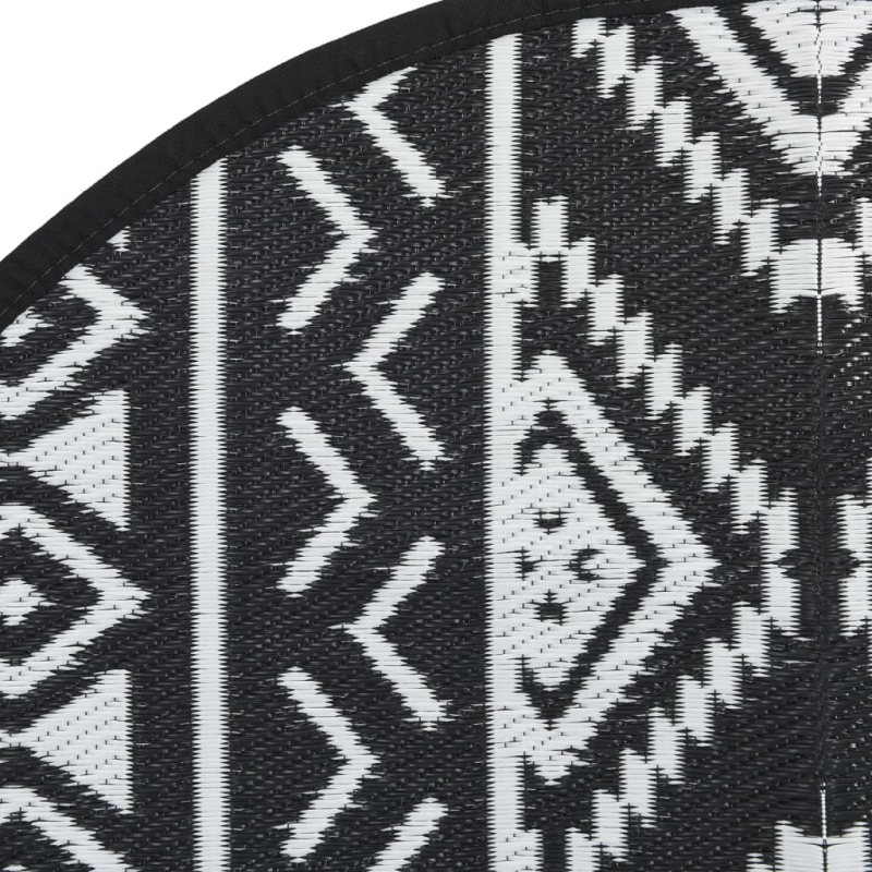 Outdoor-Teppich ARAKIL Schwarz Ø120 cm PP