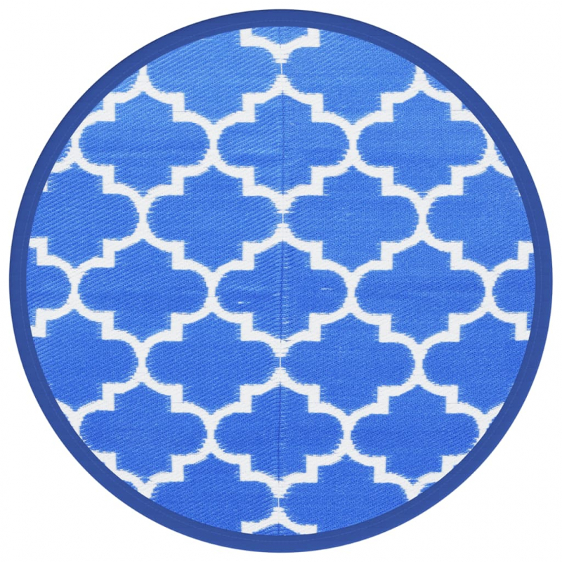 Outdoor-Teppich ARAKIL Blau Ø160 cm PP
