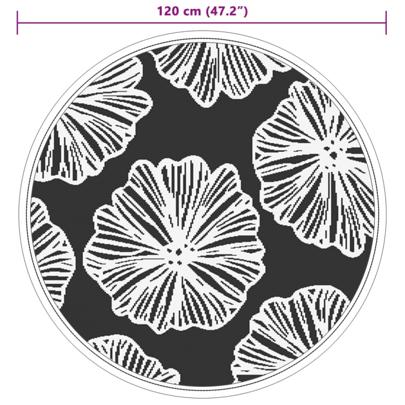 Outdoor-Teppich ARAKIL Grün Ø120 cm PP
