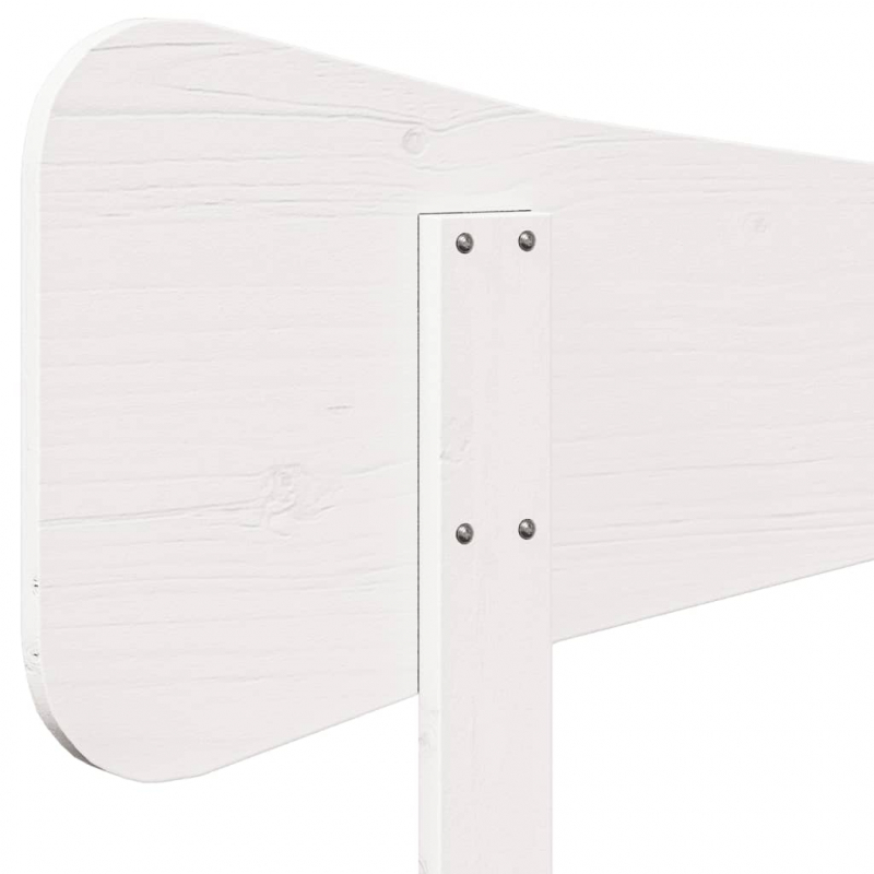 Kopfteil Weiß 75 cm Massivholz Kiefer