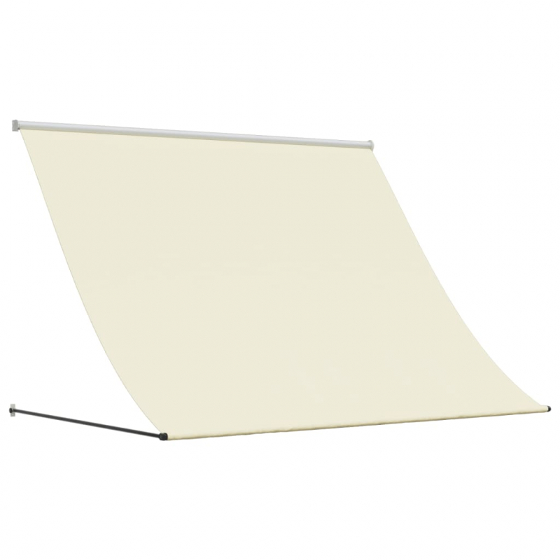 Markise Einziehbar Creme 250x150 cm Stoff und Stahl