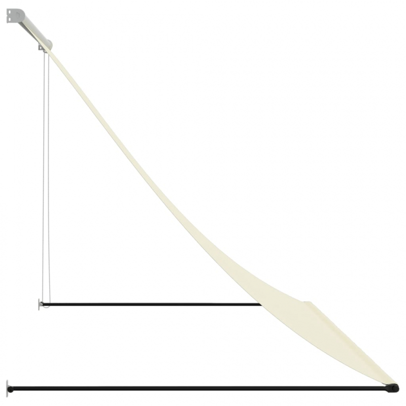 Markise Einziehbar Creme 250x150 cm Stoff und Stahl