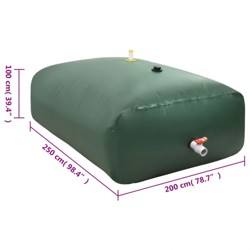 Wassertank mit Wasserhahn Faltbar 5000 L PVC