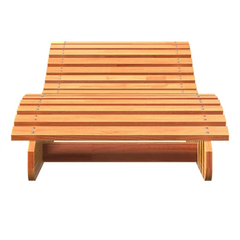 Sonnenliege Wachsbraun 205x60x31,5 cm Massivholz Kiefer