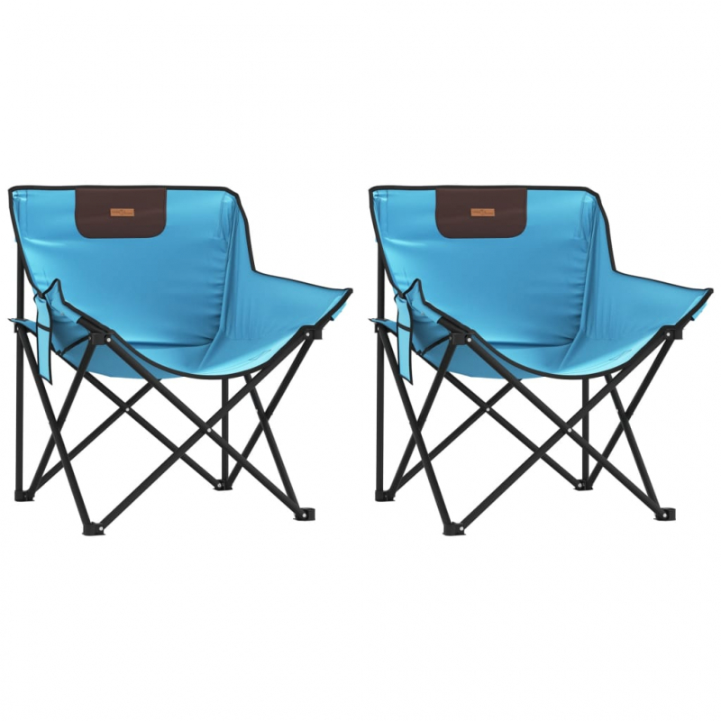 Campingstühle 2 Stk. mit Tasche Klappbar Hellblau