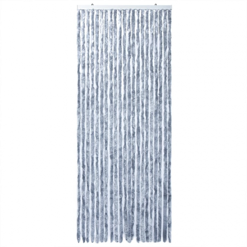 Fliegenvorhang Silbern 100x200 cm Chenille