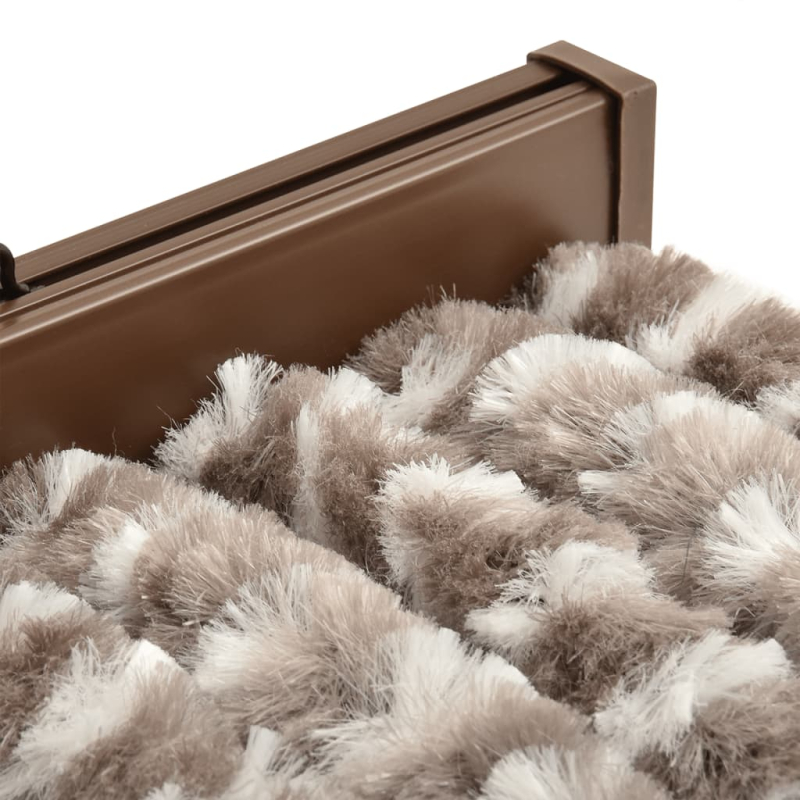 Fliegenvorhang Taupe und Weiß 56x200 cm Chenille