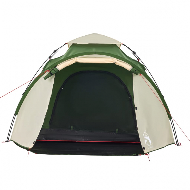 Kuppel-Campingzelt 3 Personen Grün Quick Release