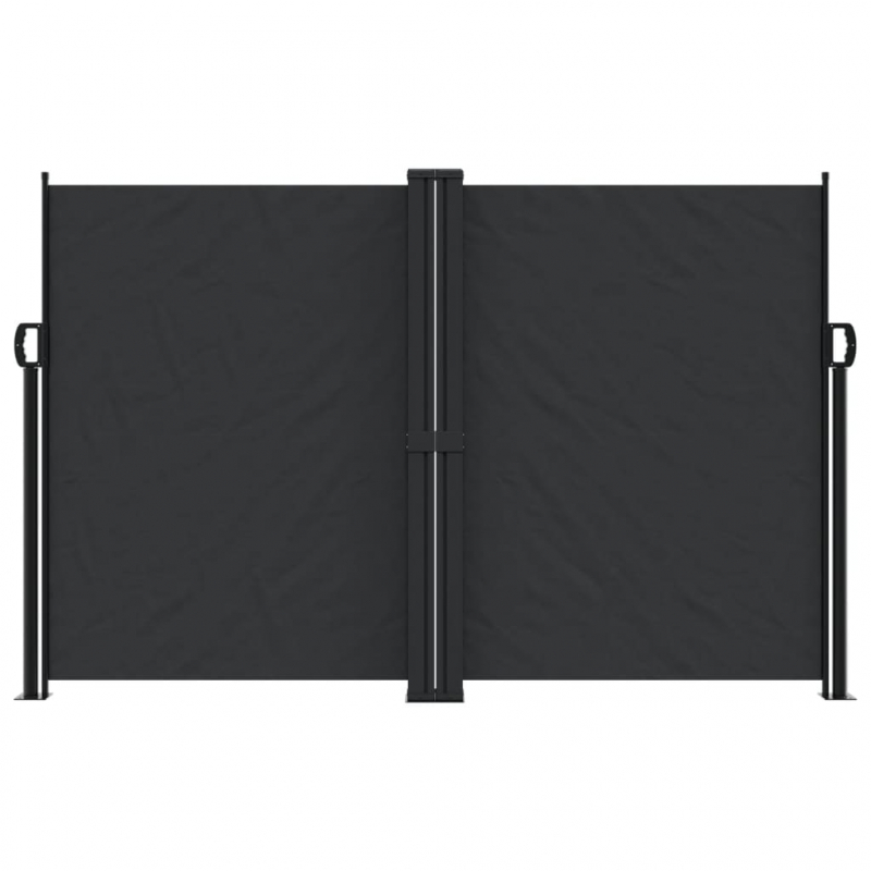 Seitenmarkise Ausziehbar Schwarz 160x1000 cm
