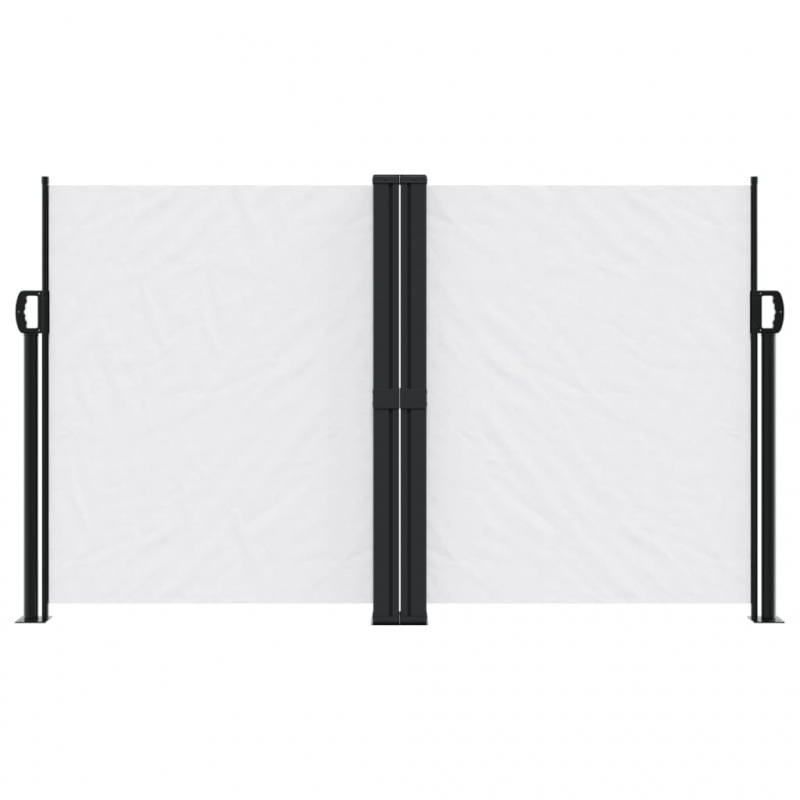 Seitenmarkise Ausziehbar Weiß 140x1200 cm