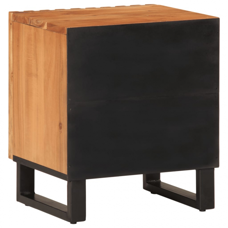 Nachttische 2 Stk. 40x34x46 cm Massivholz Akazie