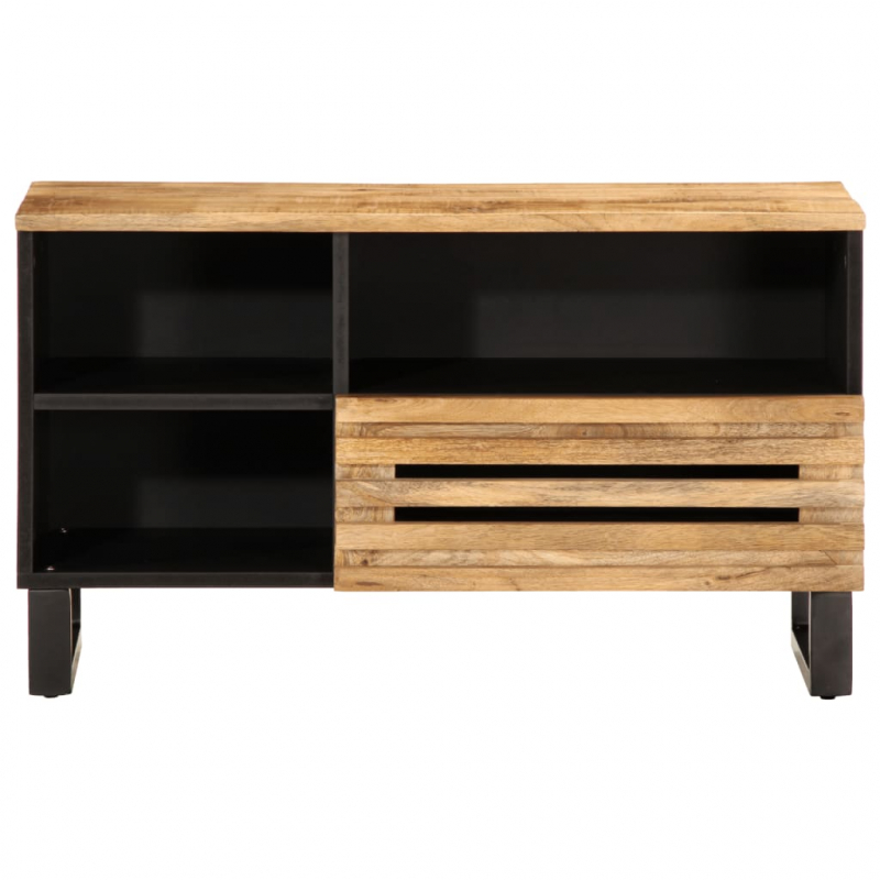 TV-Schrank 80x34x46 cm Raues Massivholz Mango