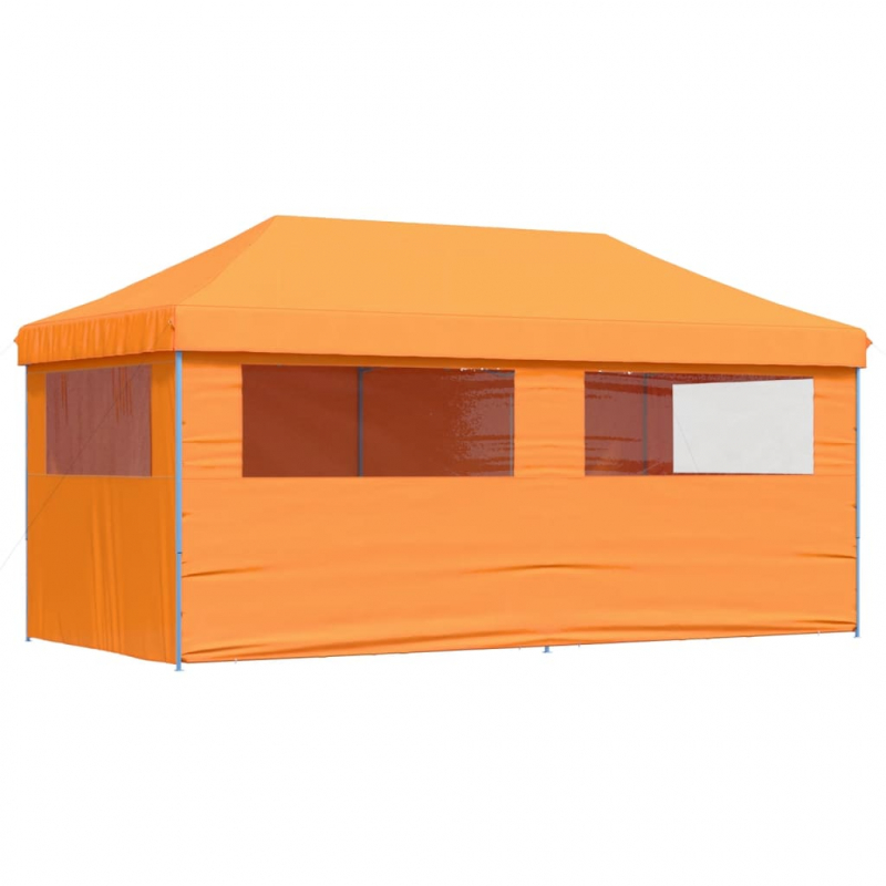Partyzelt Faltbar Pop-Up mit 4 Seitenteilen Orange