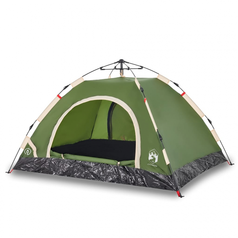 Campingzelt 3 Personen Grün Quick Release