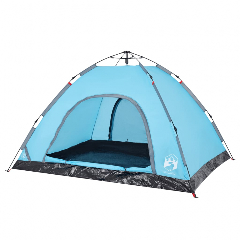 Campingzelt 4 Personen Blau Quick Release