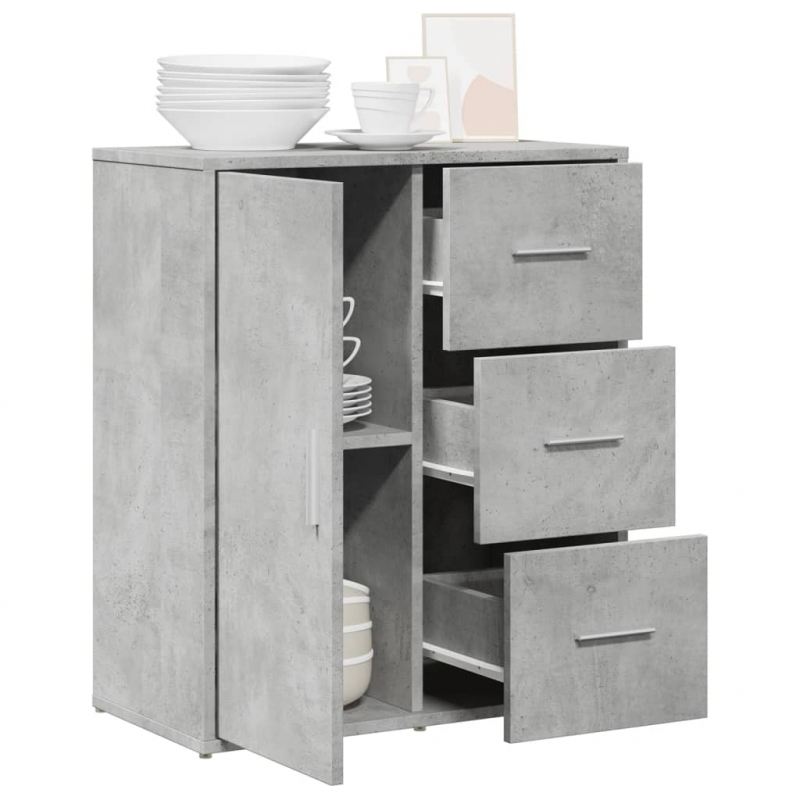 Sideboard Betongrau 60x31x70 cm Holzwerkstoff