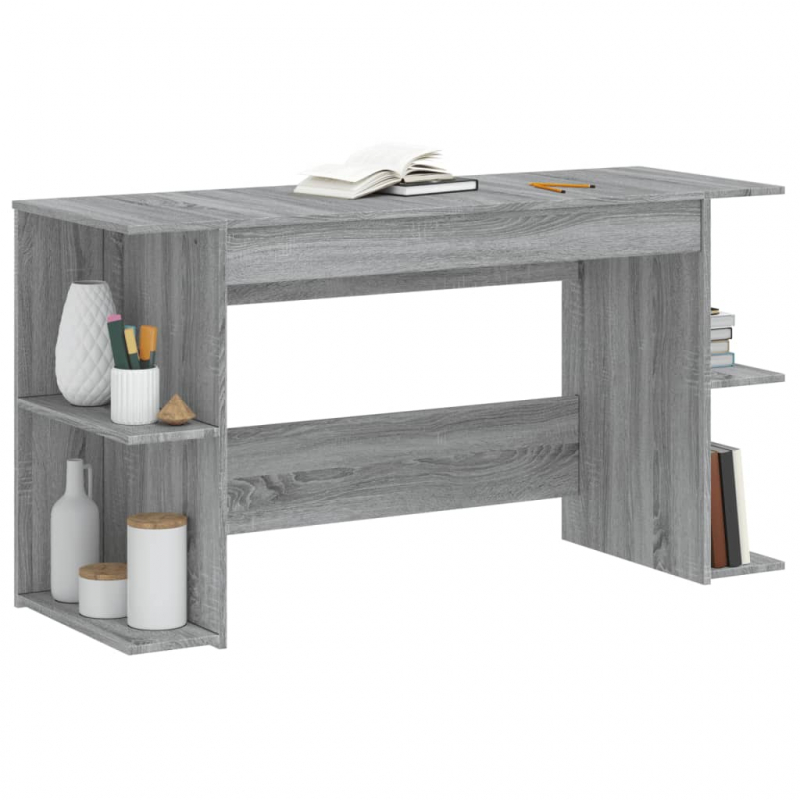 Schreibtisch Grau Sonoma 140x50x75 cm Holzwerkstoff