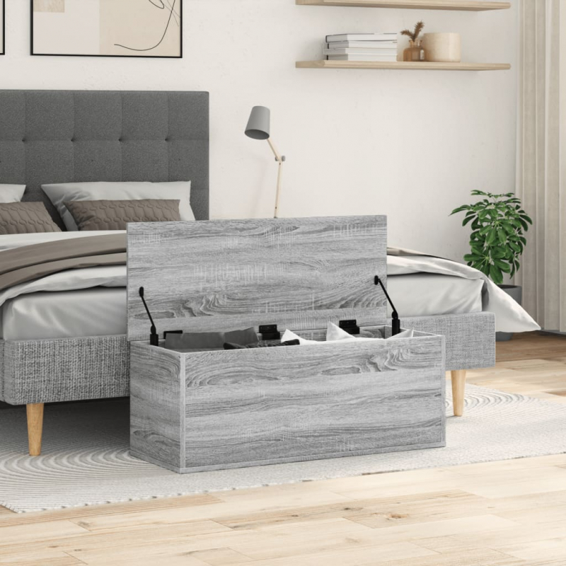 Truhe Grau Sonoma 90x35x35 cm Holzwerkstoff