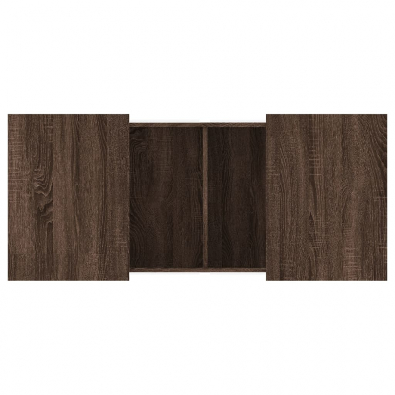 Couchtisch Braun Eichen-Optik 80x55x40 cm Holzwerkstoff