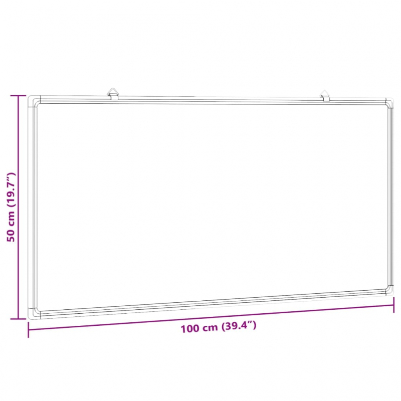 Magnetisches Whiteboard 100x50x1,7 cm Aluminium