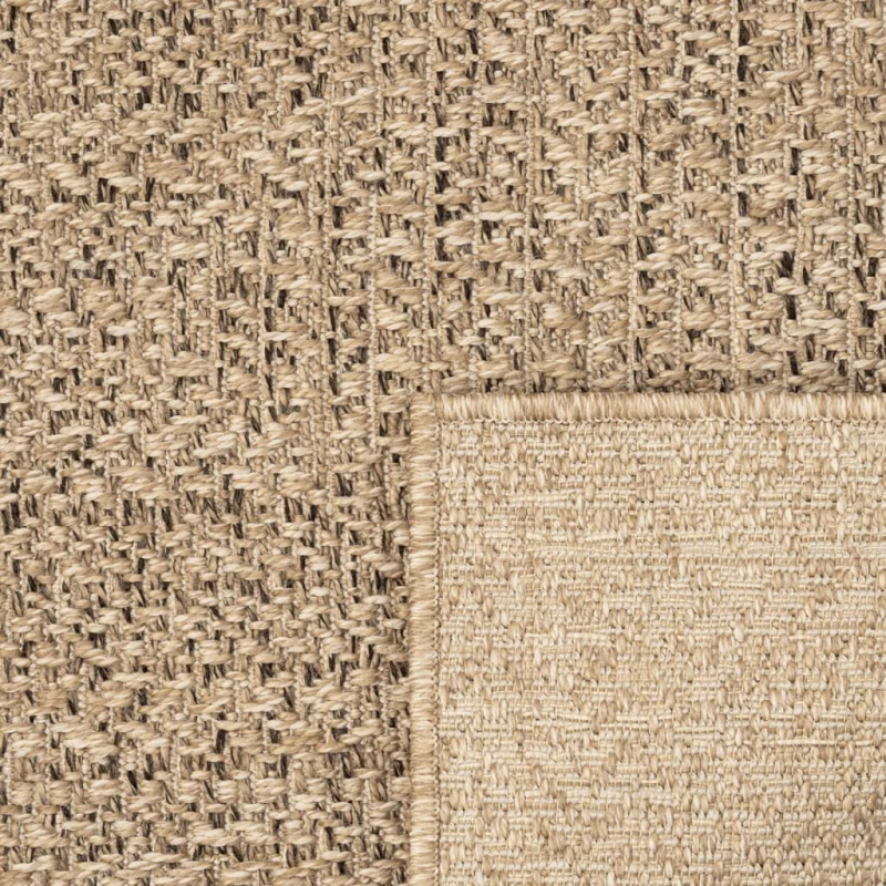 Teppich ZIZUR 240x240 cm Jute-Optik Indoor und Outdoor