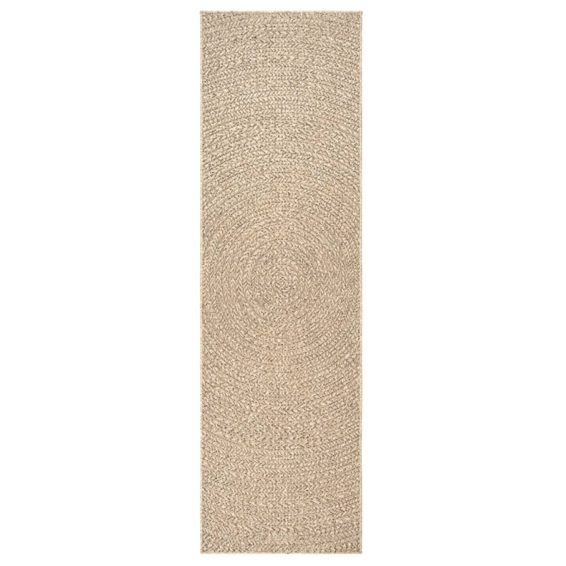 Teppich ZIZUR 80x250 cm Jute-Optik Indoor und Outdoor