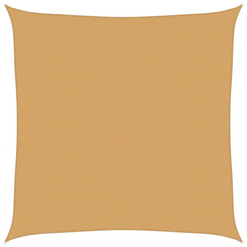 Sonnensegel 160 g/m² Quadratisch Sandfarbe 7x7 m HDPE