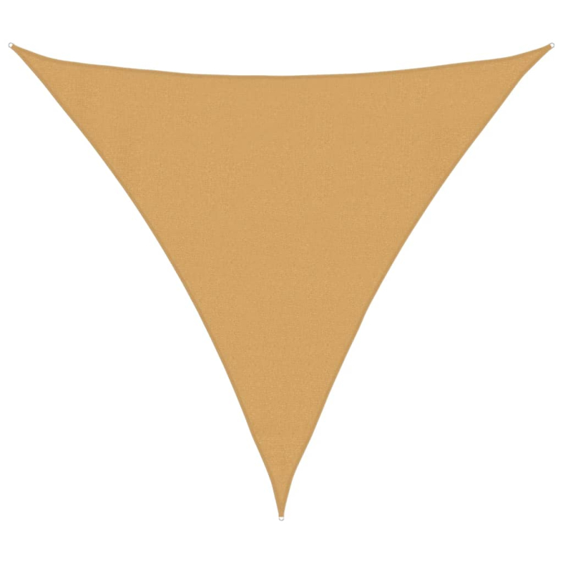 Sonnensegel 160 g/m² Dreieckig Sandfarben 3x3x3 m HDPE