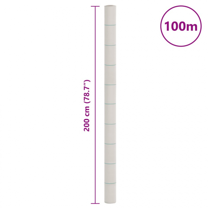 Unkrautvlies Weiß 2x100 m PP