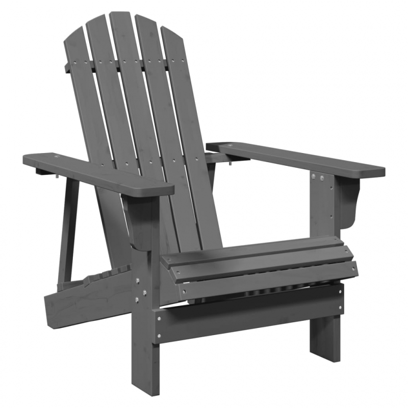 Adirondack-Stuhl Grau 69x85x90,5 cm Massivholz Tanne