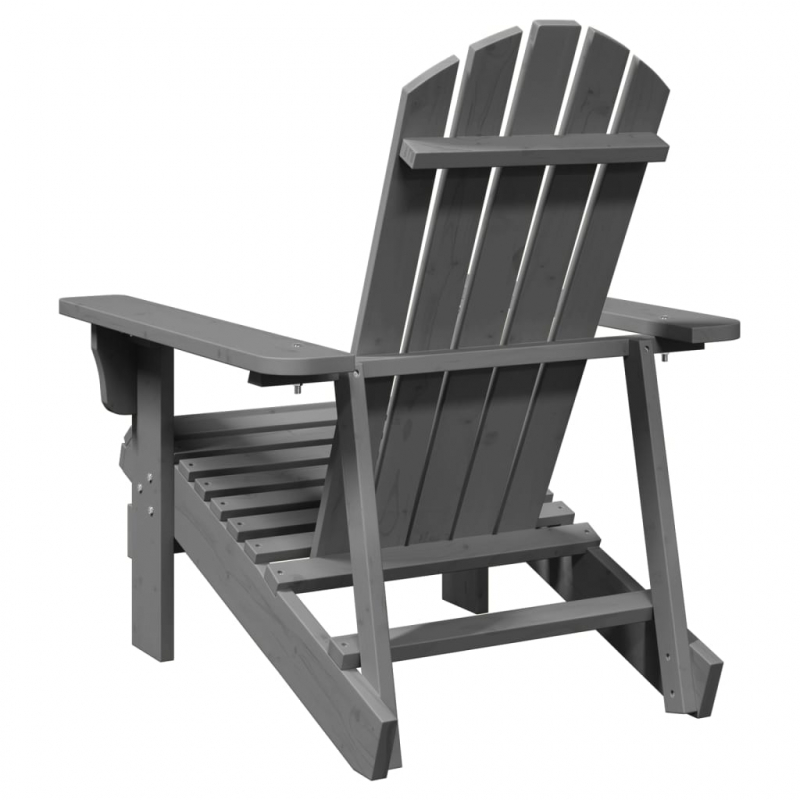 Adirondack-Stuhl Grau 69x85x90,5 cm Massivholz Tanne