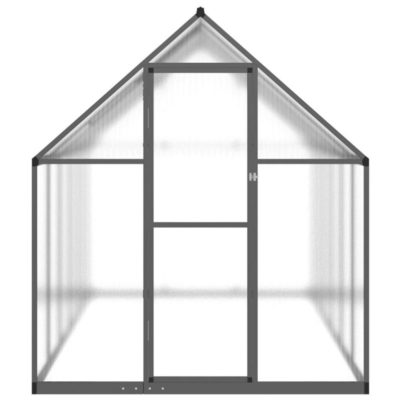 Gewächshaus mit Fundamentrahmen Anthrazit 334x169x195 cm Alu