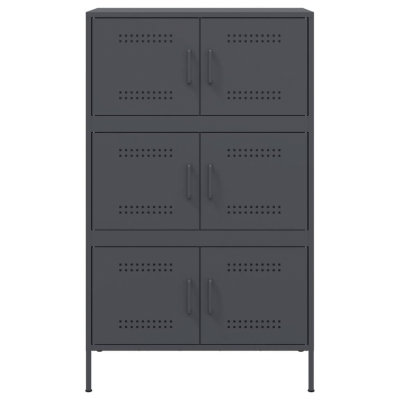 Highboard Anthrazit 68x39x113 cm Stahl