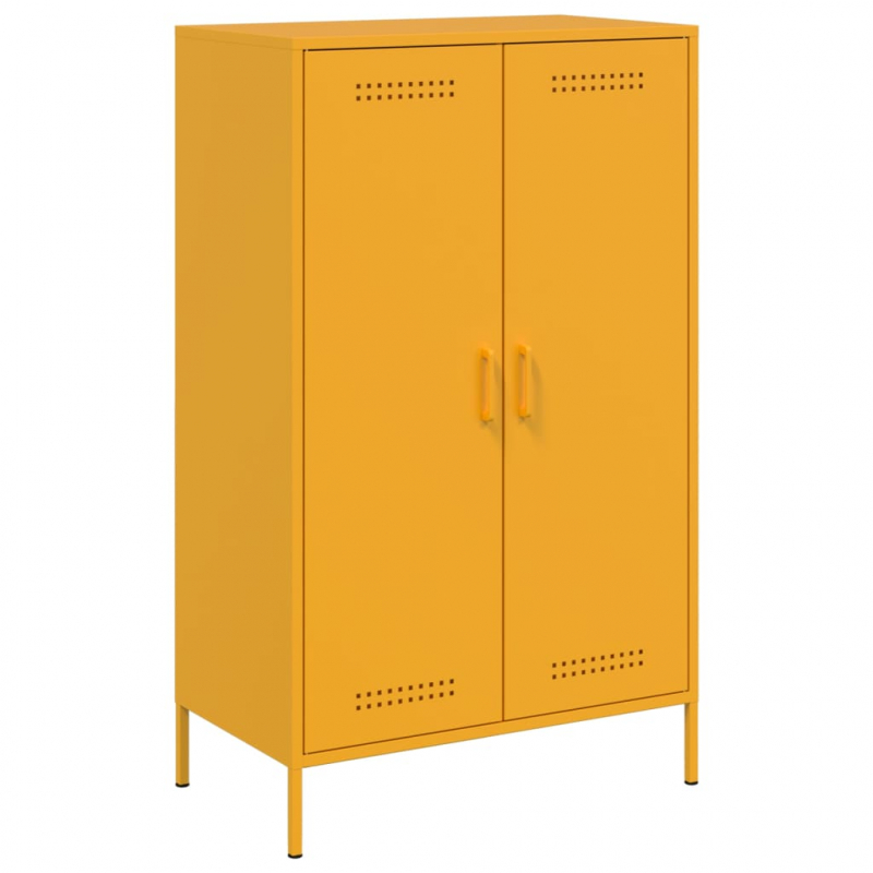 Highboard Senfgelb 68x39x113 cm Stahl