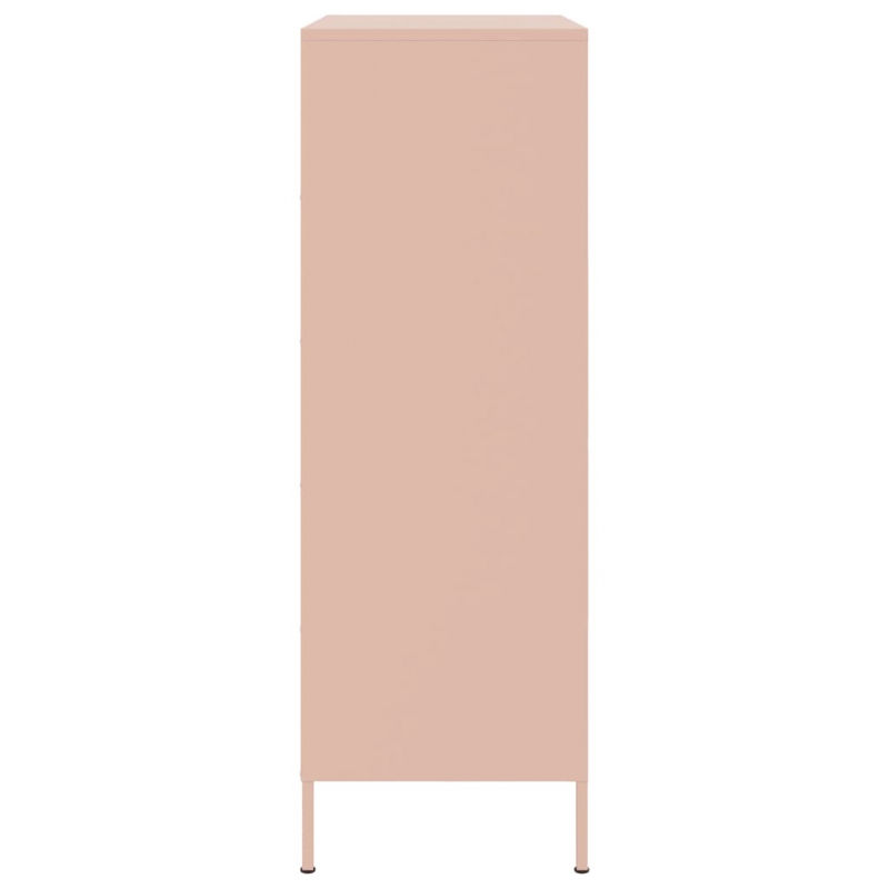 Highboard Rosa 68x39x113 cm Stahl