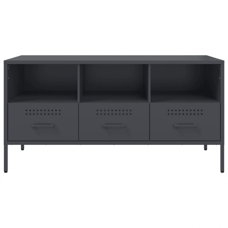 TV-Schrank Anthrazit 100,5x39x50,5 cm Stahl