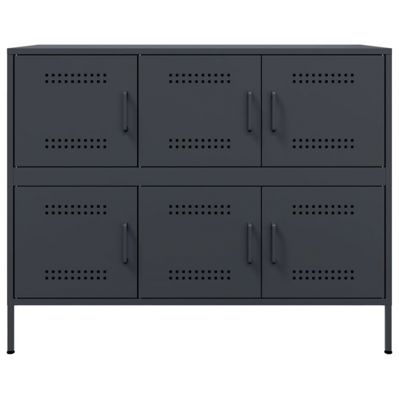 Sideboard Anthrazit 100,5x39x79 cm Stahl