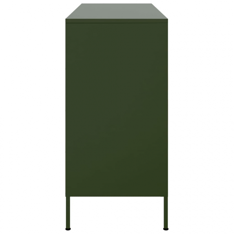 Sideboard Olivgrün 100,5x39x79 cm Stahl