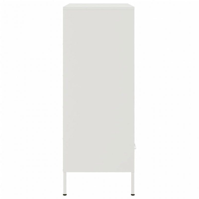 Highboard Weiß 68x39x101,5 cm Stahl