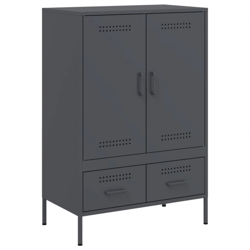 Highboard Anthrazit 68x39x101,5 cm Stahl