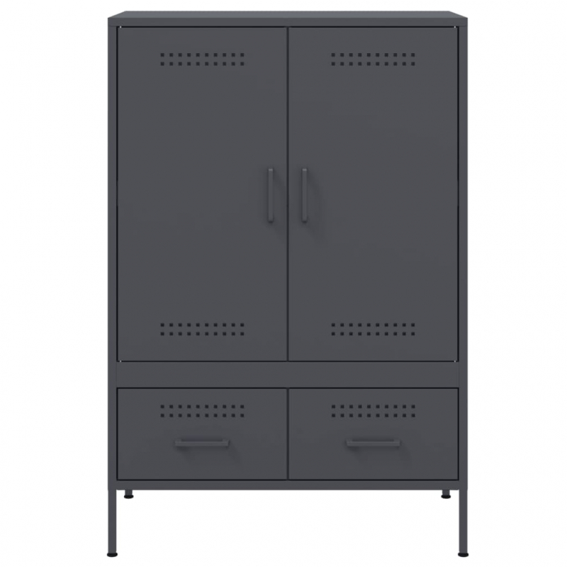 Highboard Anthrazit 68x39x101,5 cm Stahl