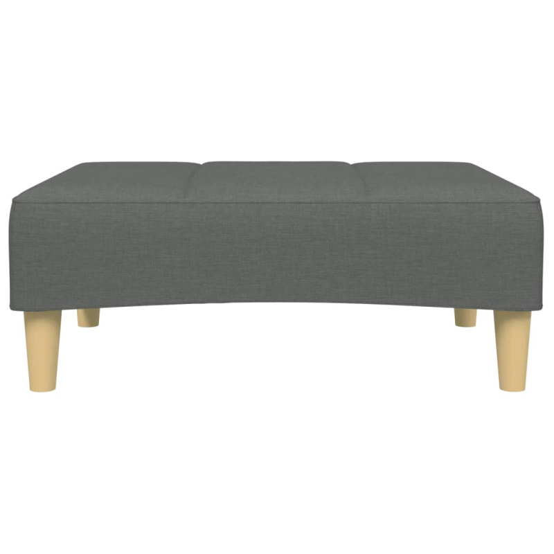 Schlafsofa 2-Sitzer mit Fußhocker Dunkelgrau Stoff