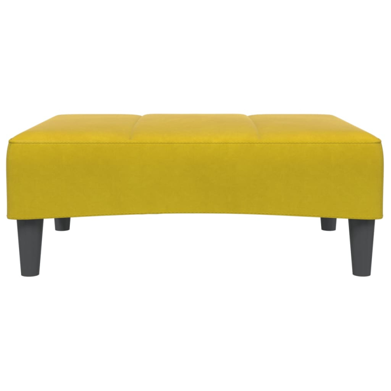 Schlafsofa 2-Sitzer mit Fußhocker Gelb Samt