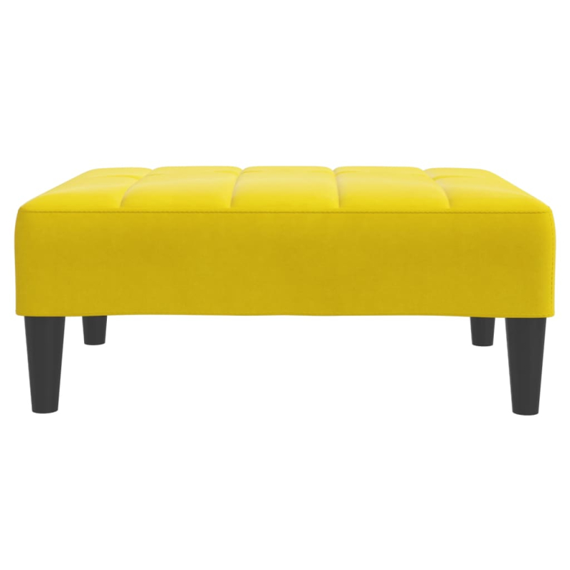Schlafsofa 2-Sitzer mit Fußhocker Gelb Samt