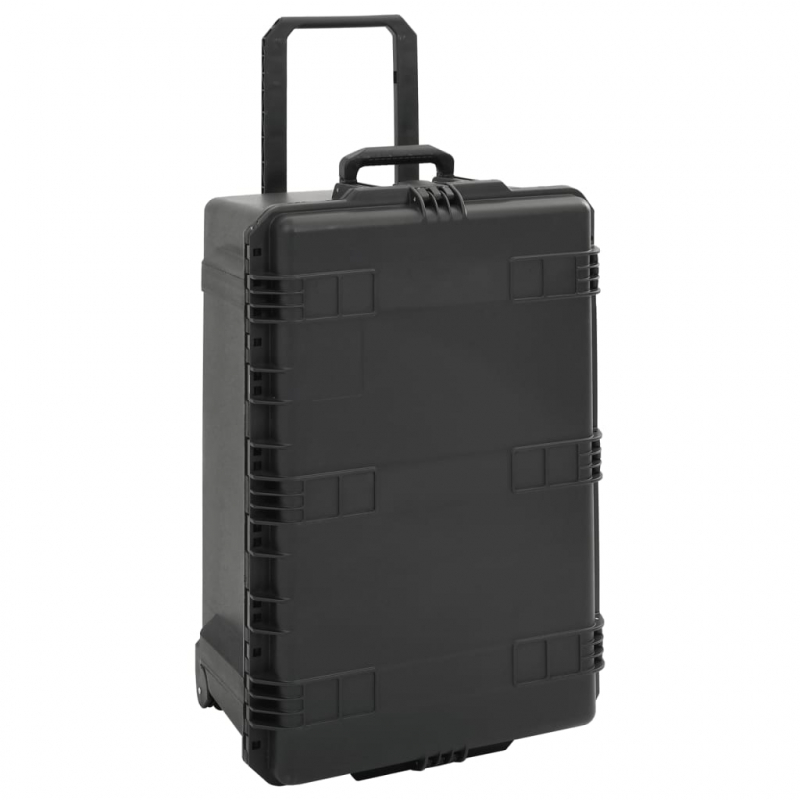 Koffer für Flugreise Tragbar Schwarz 79,5x52x39 cm PP